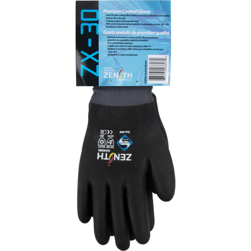 Gants enduits ZX-30° de premi&egrave;re qualit&eacute;, Moyen, R&ecirc;vetement Mousse de PVC, Calibre 15, Enveloppe en Nylon D. Morneault & Fils