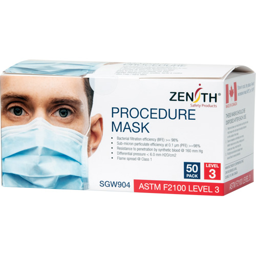 Disposable Procedure Face Masks, ASTM F2100 Level 3, Class 1 D. Morneault & Fils