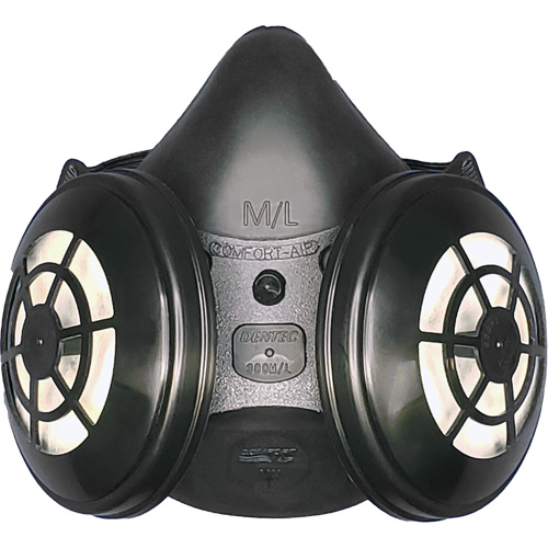 Ensemble de respirateur &agrave; demi-masque N95 Comfort-Air 400Nx noir sans soupape d'expiration, &eacute;lastom&egrave;re/Caoutchouc, Moyen/grand D. Morneault & Fils