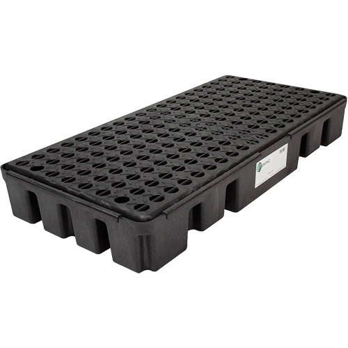 Black Diamond Low Profile Spill Pallet, 25.5 US gal. Spill Capacity, 49" x 24" x 6.5" D. Morneault & Fils