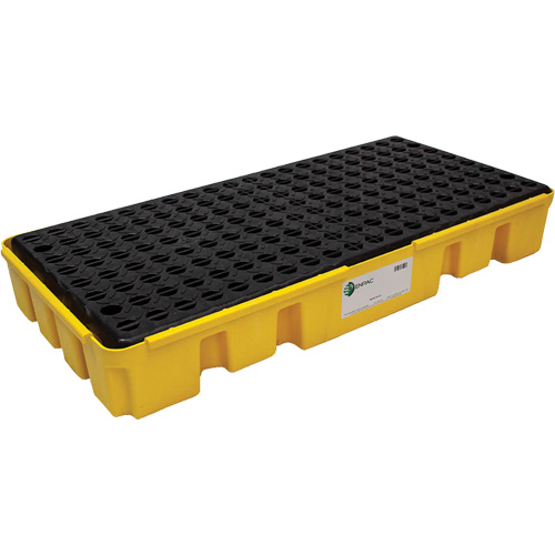 Low Profile Spill Pallet, 25.5 US gal. Spill Capacity, 49" x 24" x 6.5" D. Morneault & Fils
