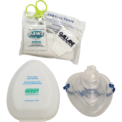 CPR Pocket Face Mask & Accessories Kit, Reusable Mask, Class 2 D. Morneault & Fils