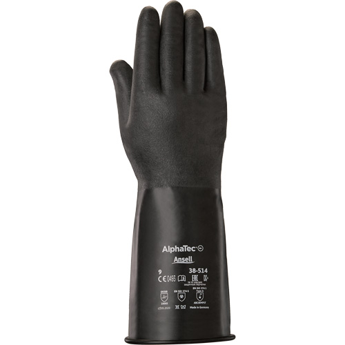 AlphaTec&reg; 38-514 Gloves, Size 7, 14" L, Butyl Rubber, 14-mil D. Morneault & Fils
