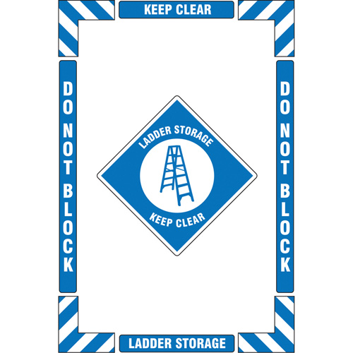 "Ladder Storage" Floor Marking Kit, Adhesive, English with Pictogram D. Morneault & Fils