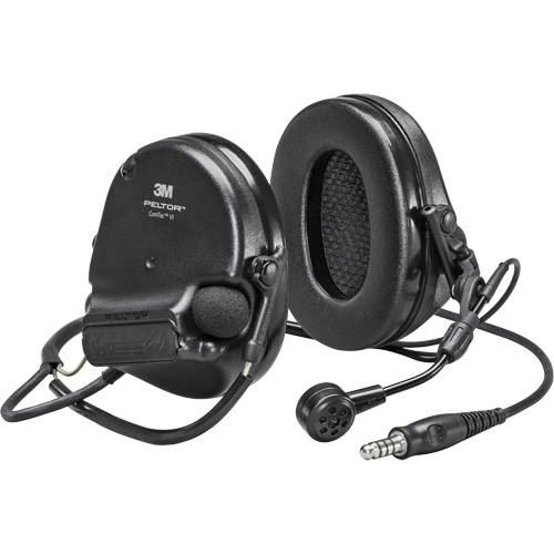 Casque VI NIB avec fils de sortie unique Peltor ComTac, Style Cordon cervical, 22 dB D. Morneault & Fils
