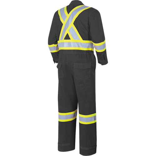 7702BK FR-Tech&reg; 88/12 FR Arc Rated Coveralls, Size 36, Black, 9.7 cal/cm² D. Morneault & Fils