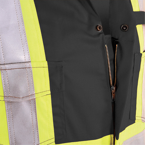 7702BK FR-Tech&reg; 88/12 FR Arc Rated Coveralls, Size 36, Black, 9.7 cal/cm² D. Morneault & Fils