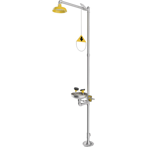 Combination Emergency Shower & Eyewash Station, Pedestal D. Morneault & Fils