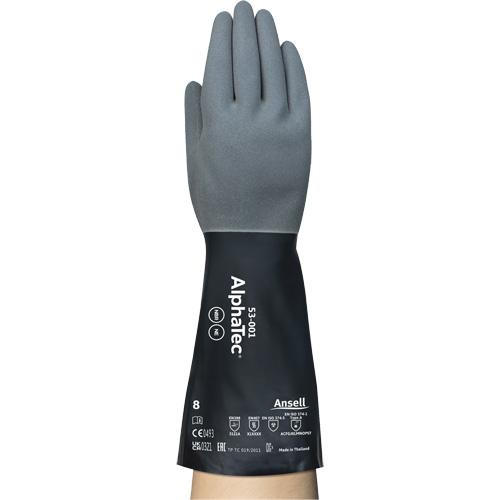 Gants r&eacute;sistants aux produits chimiques AlphaTec, Taille 7, 13" lo, N&eacute;opr&egrave;ne/Nitrile, Doublure en Nylon, 17 mils D. Morneault & Fils