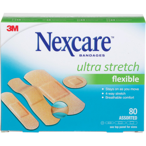 Nexcare Ultra Stretch Bandages, Assorted, Plastic, Non-Sterile D. Morneault & Fils