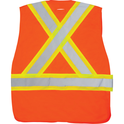 CSA-Compliant High-Visibility Surveyor Vest, High Visibility Orange, X-Large, Polyester D. Morneault & Fils