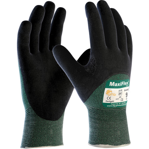 Gants sans coutures r&eacute;sistant aux coupures ATG MaxiFlex Cut, Taille Grand, Calibre 15, Rev&ecirc;tement Nitrile, Enveloppe en Fil technique, ASTM ANSI niveau A2/EN 388 niveau 3/EN 388 niveau B D. Morneault & Fils