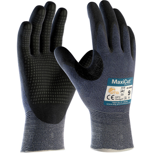 Gants ATG MaxiCut Ultra DT, Taille Grand, Calibre 15, Rev&ecirc;tement Nitrile, Enveloppe en Fil technique, ASTM ANSI niveau A3/EN 388 niveau 5/EN 388 niveau C D. Morneault & Fils
