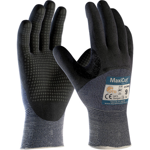 Gants ATG MaxiCut Ultra DT, Taille Grand, Calibre 15, Rev&ecirc;tement Nitrile, Enveloppe en Fil technique, ASTM ANSI niveau A3/EN 388 niveau 5/EN 388 niveau C D. Morneault & Fils