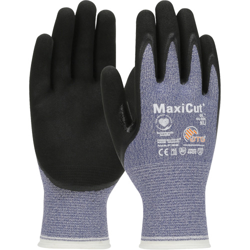 Gants r&eacute;sistants aux coupures dans un milieu de travail huileux ATG MaxiCut, Taille Grand, Calibre 15, Rev&ecirc;tement Nitrile, Enveloppe en Fil technique, ASTM ANSI niveau A3/EN 388 niveau 4/EN 388 niveau C D. Morneault & Fils