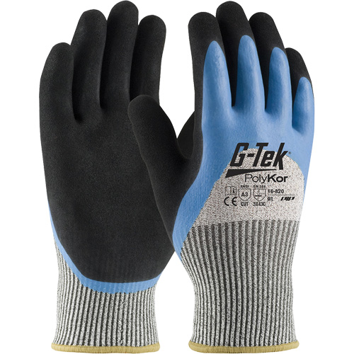 Gants isol&eacute;s r&eacute;sistants aux coupures G-Tek PolyKor, Taille Petit, Calibre 13, Rev&ecirc;tement Latex de caoutchouc, Enveloppe en Fil technique, ANSI/ISEA 105 niveau 3 D. Morneault & Fils