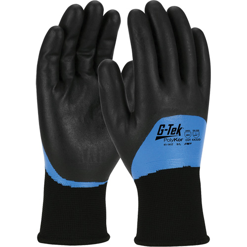 Gants isol&eacute;s r&eacute;sistants aux coupures G-Tek PolyKor, Taille Petit, Calibre 15, Rev&ecirc;tement Nitrile, Enveloppe en Fil technique, ANSI/ISEA 105 niveau 4 D. Morneault & Fils