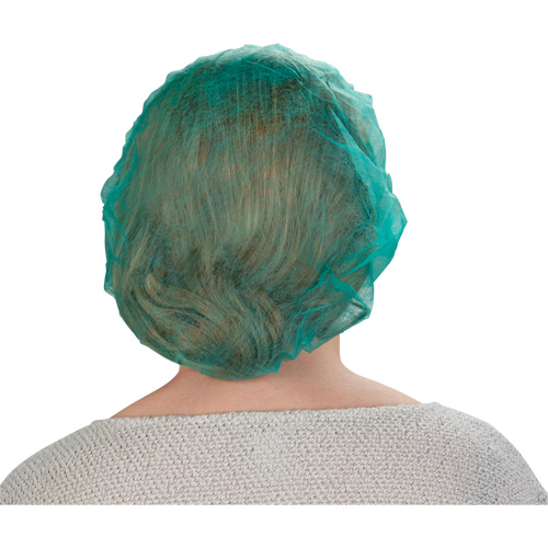 Bouffant Caps, Polypropylene, 21", Green D. Morneault & Fils