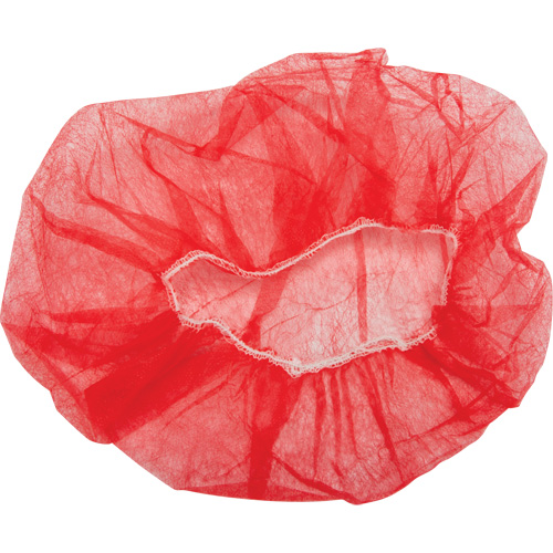 Bonnets bouffants, Polypropyl&egrave;ne, 21", Rouge D. Morneault & Fils