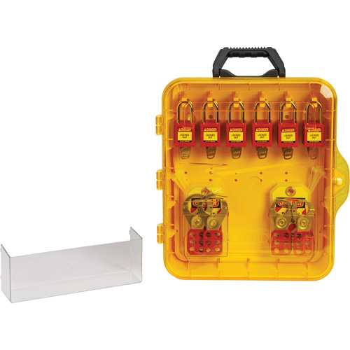 Station de cadenassage avec cadenas de s&eacute;curit&eacute; en nylon &agrave; cl&eacute; utilisant des cl&eacute;s diff&eacute;rentes, Cadenas Plastique, Capacit&eacute; de 12, Cadenas Compris D. Morneault & Fils