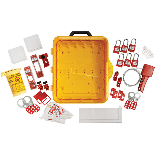 Station de cadenassage &eacute;lectrique avec cadenas de s&eacute;curit&eacute; en nylon utilisant des cl&eacute;s diff&eacute;rentes, Cadenas Plastique, Capacit&eacute; de 60, Cadenas Compris D. Morneault & Fils