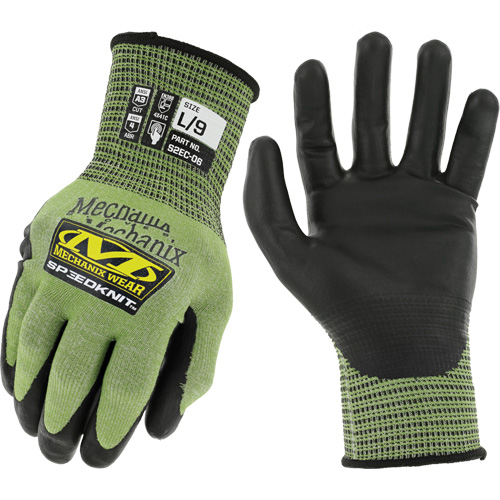 Speedknit S2EC06 Cut-Resistant Gloves, Size Small/7, 18 Gauge, Urethane Coated, HPPE/Tungsten Shell, ASTM ANSI Level A4/EN 388 Level D D. Morneault & Fils
