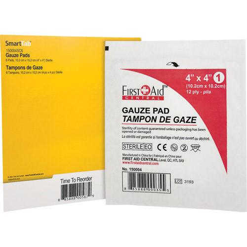 Recharge de gaze SmartCompliance, Tampon, 4" lo x 4" la, St&eacute;rile, Dispositif m&eacute;dical Classe 1 D. Morneault & Fils