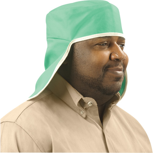 Weldlite Welding Cap With Neck Drape, One Size, Green D. Morneault & Fils