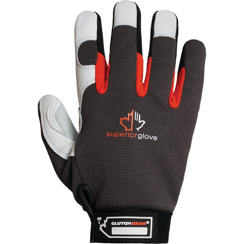 Gants de m&eacute;canicien Clutch Gear Thinsulate, Paume Cuir fleur de ch&egrave;vre/Cuir refendu, Taille Petit/7 D. Morneault & Fils