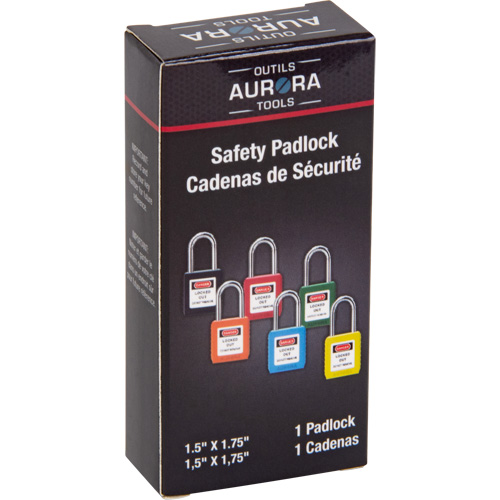Verrouillage pour les consignations, Cadenas de s&eacute;curit&eacute;, Cl&eacute;s diff&eacute;rentes, Thermoplastique, Largeur de 1-1/2" D. Morneault & Fils