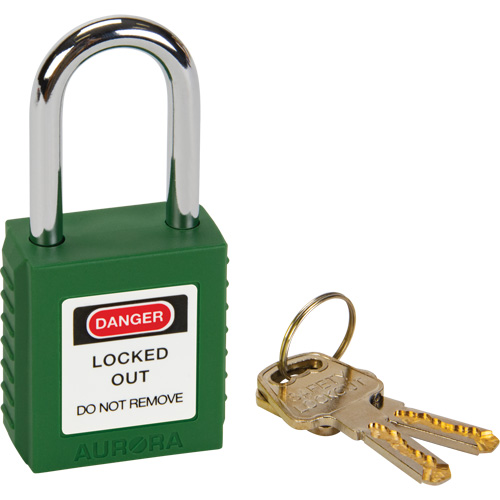 Verrouillage pour les consignations, Cadenas de s&eacute;curit&eacute;, Cl&eacute;s diff&eacute;rentes, Thermoplastique, Largeur de 1-1/2" D. Morneault & Fils