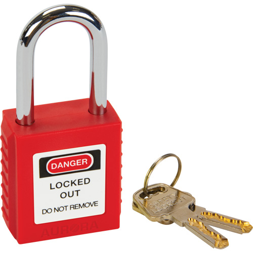 Lock for Lockouts, Safety Padlock, Keyed Different, Thermoplastic, 1-1/2" Width D. Morneault & Fils