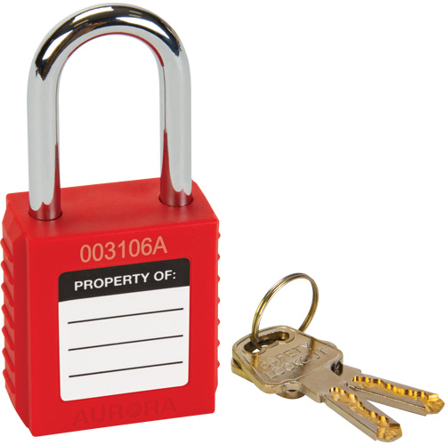 Lock for Lockouts, Safety Padlock, Keyed Different, Thermoplastic, 1-1/2" Width D. Morneault & Fils