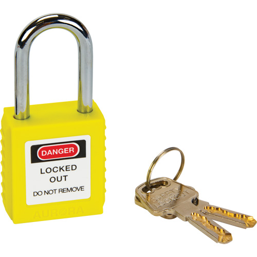 Lock for Lockouts, Safety Padlock, Keyed Different, Thermoplastic, 1-1/2" Width D. Morneault & Fils