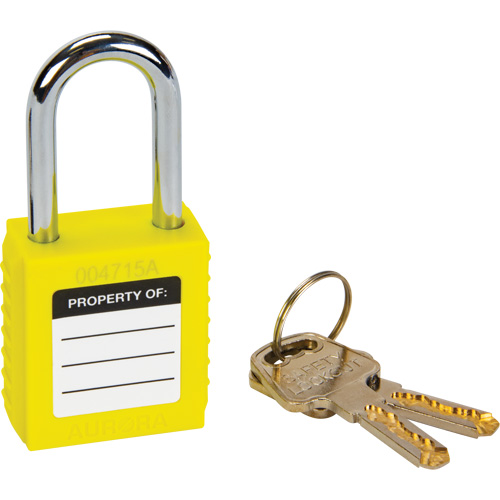 Lock for Lockouts, Safety Padlock, Keyed Different, Thermoplastic, 1-1/2" Width D. Morneault & Fils