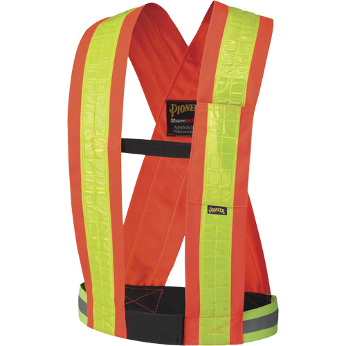 5593 Safety Sash, High Visibility Orange, Yellow Reflective Colour, One Size D. Morneault & Fils