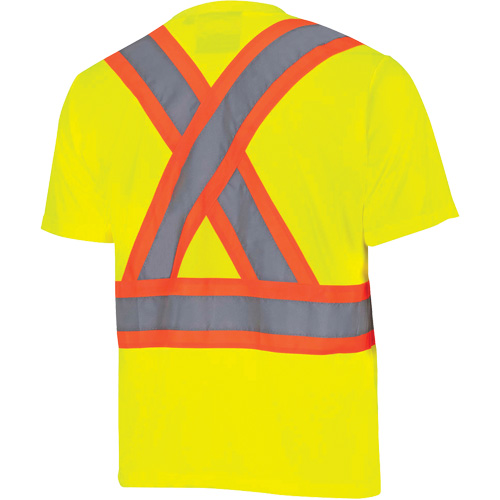 6991 Chandail de s&eacute;curit&eacute; en il-de-perdrix, Polyester, 3T-Grand, Jaune lime haute visibilit&eacute; D. Morneault & Fils