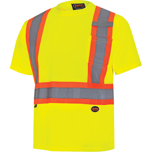 6991 Chandail de s&eacute;curit&eacute; en il-de-perdrix, Polyester, 3T-Grand, Jaune lime haute visibilit&eacute; D. Morneault & Fils