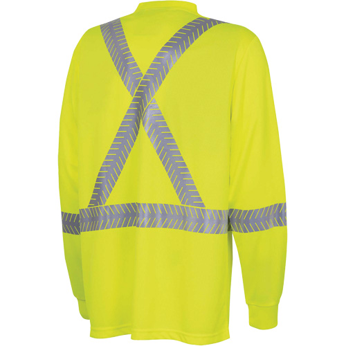 6905A Chandail de s&eacute;curit&eacute; &agrave; manches longues ultra respirant et ultra frais, T-petit, Jaune lime haute visibilit&eacute; D. Morneault & Fils