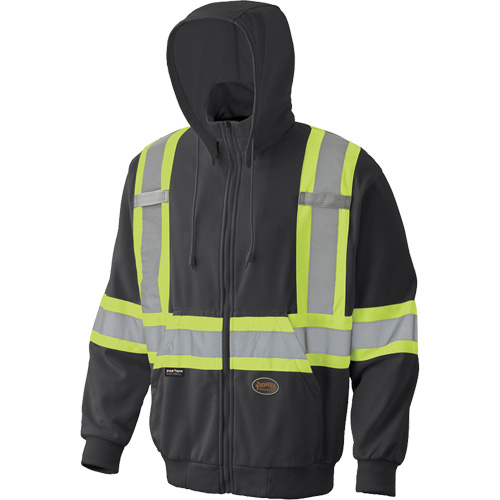 6942 Zip Style Hoodie, Small, Black D. Morneault & Fils