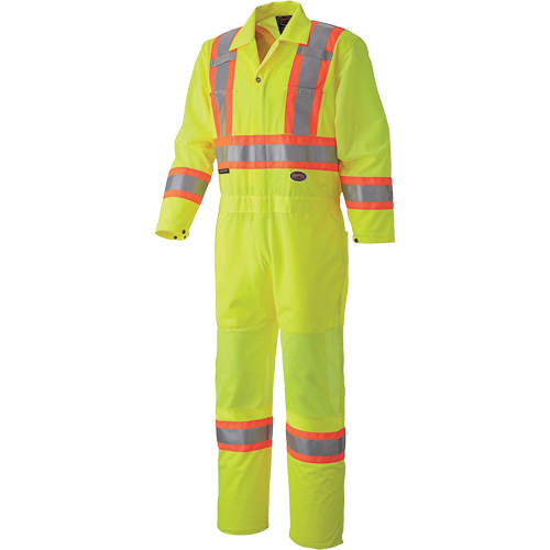 5999A Combinaison de s&eacute;curit&eacute; routi&egrave;re, T-petit, Jaune lime haute visibilit&eacute; D. Morneault & Fils