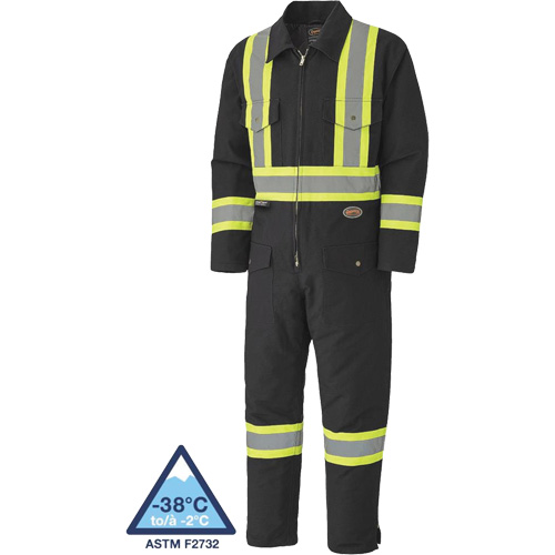 5539BKA Quilted Duck Coveralls, Small, Black D. Morneault & Fils
