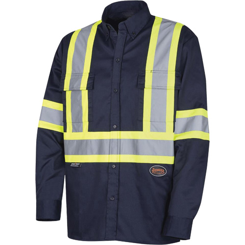 4414 Chemise de travail, Poly-coton, Petit, Bleu marin D. Morneault & Fils