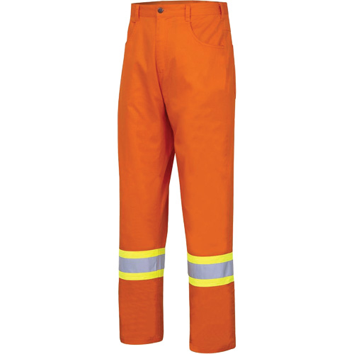 4461 Ultra-Cool Safety Pants, Cotton, 30, High Visibility Orange D. Morneault & Fils