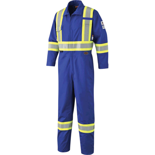 7704 FR-Tech&reg; High-Visibility Coveralls, Size 42, Royal Blue, 10 cal/cm²/9.7 cal/cm² D. Morneault & Fils