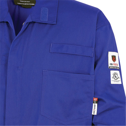 7779 Combinaison ignifuge r&eacute;sistant aux arcs &eacute;lectriques FR-Tech 88/12, Taille 36, Bleu royal D. Morneault & Fils