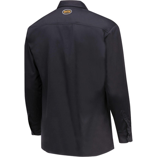 7742 FR-Tech&reg; Flame-Resistant Safety Shirt, Small, Navy Blue D. Morneault & Fils