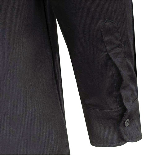 7742 FR-Tech&reg; Flame-Resistant Safety Shirt, Small, Navy Blue D. Morneault & Fils