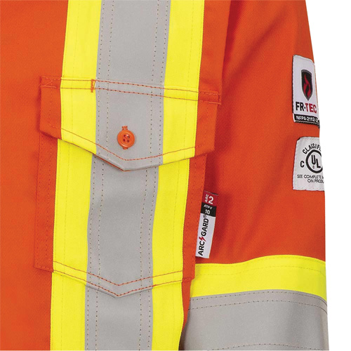 7743 Chemise de s&eacute;curit&eacute; ignifug&eacute;e FR-Tech, Petit, Orange haute visibilit&eacute; D. Morneault & Fils