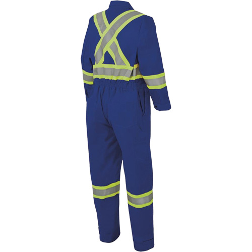 7706 Combinaison ignifuge FR-Tech avec fermetures &agrave; glissi&egrave;re aux jambes, Taille 36, Bleu royal, 9,7 cal/cm² D. Morneault & Fils